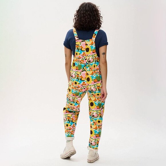 Lucy & Yak Rare Overalls Dungarees Asahi Nagata Print Garden - Size 8 (Loose) - Picture 5 of 9
